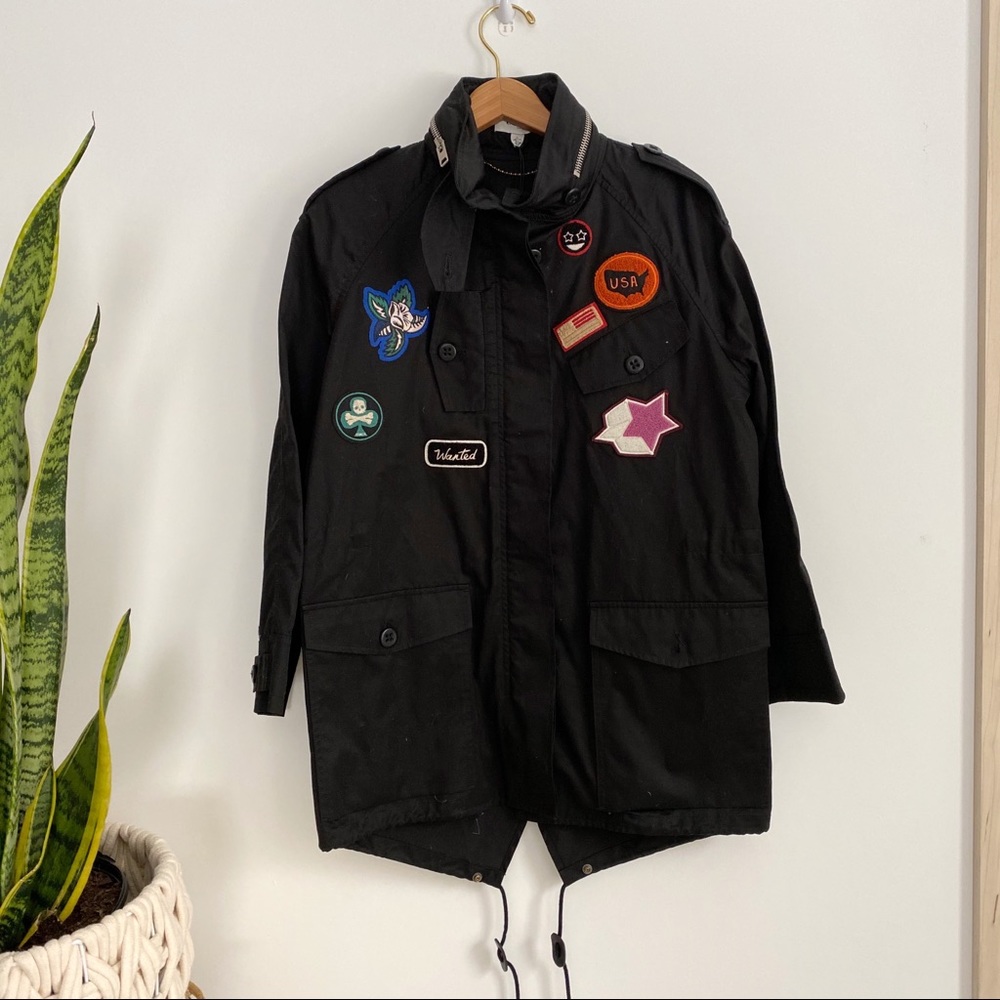 NWT Coach military slim Parker jacket with patches